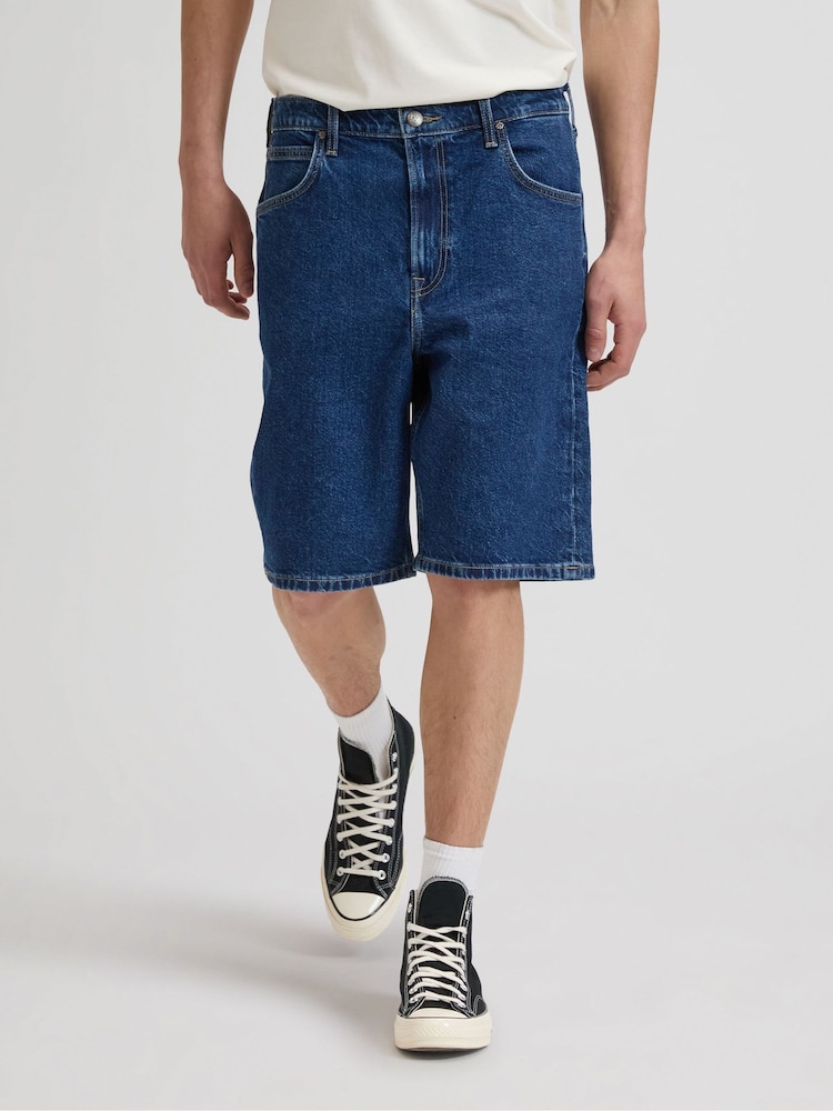 Lee Blue Asher Loose Shorts - Image 1 of 6 Lee Blue Asher Loose Shorts - Image 1 of 6