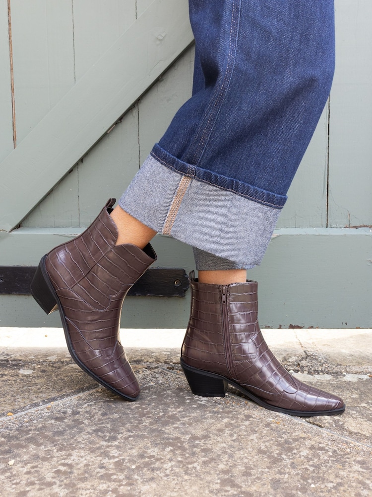 Braun - Novo Diablo Low Heel Western Boots - Bild 1 von 6