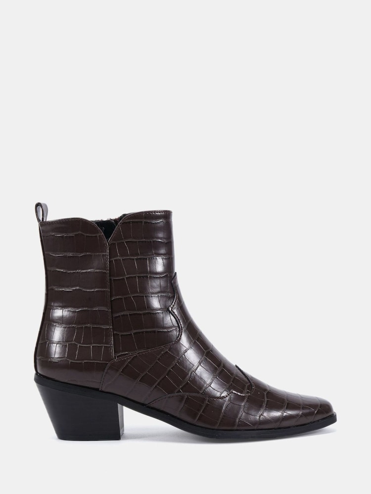 Braun - Novo Diablo Low Heel Western Boots - Bild 2 von 6
