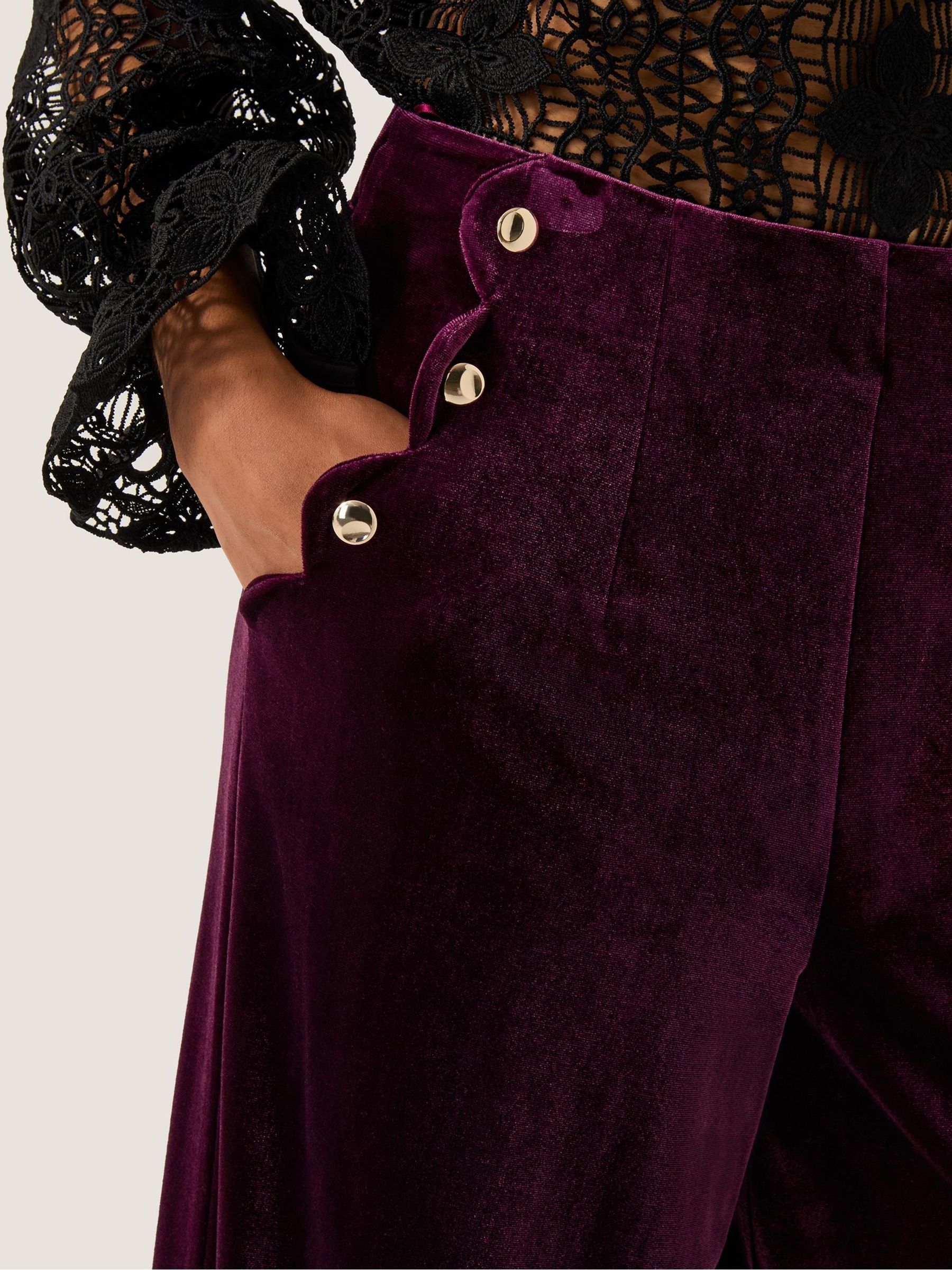 Buy Monsoon Red Vera Wide Leg Velvet Trousers from Next Switzerland