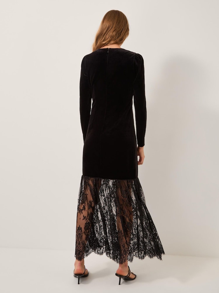 peter pan collar black dress SHEARL main image 1