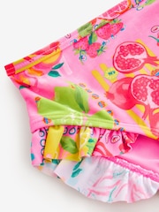 Never Fully Dressed Pink Fruit Print Sunsafe Long Sleeve Rash Vest and Swim Set - Image 11 of 11