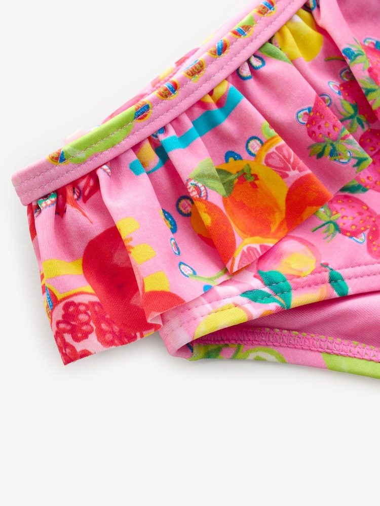 Never Fully Dressed Pink Fruit Shirred Bikini Set - Image 11 of 11