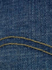 Lee Blue Zigzag Stitch Rider Denim Shorts - Image 7 of 7