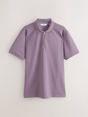 Mauve/Ecru/Black Polo and Shorts Co-ord Set - Image 5 of 12