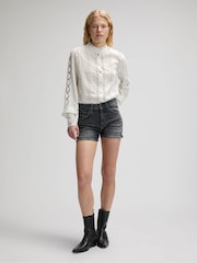 Lee White Bohemian Lace Blouse - Image 4 of 7