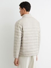 Reiss Light Stone Acer Quilted Zip-Through Jacket - Image 5 of 6