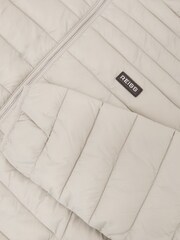 Reiss Light Stone Acer Quilted Zip-Through Jacket - Image 6 of 6
