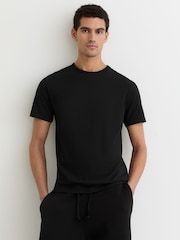 Reiss Black Joe Stretch-Cotton Crew-Neck T-Shirt - Image 3 of 5