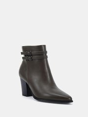 Novo Green Regular Fit Joy Buckle Detail Western Heeled Boots - Image 3 of 6