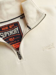 Superdry Cream Essential Logo Half Zip Sweatshirt - Image 5 of 6