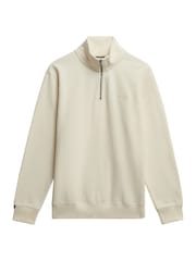 Superdry Cream Essential Logo Half Zip Sweatshirt - Image 6 of 6