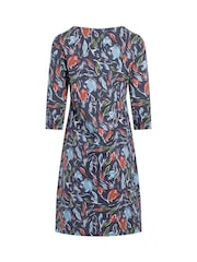 Weird Fish Blue Starshine Printed Jersey Dress - Image 9 of 9