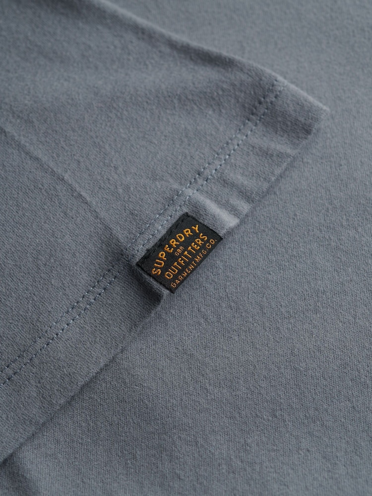 Superdry Blue Classic Essential T-Shirt - Image 6 of 6 Superdry Blue Classic Essential T-Shirt - Image 6 of 6