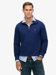 Superdry Blue Preppy Half Zip Jumper - Image 3 of 6
