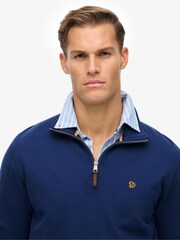 Superdry Blue Preppy Half Zip Jumper - Image 5 of 6