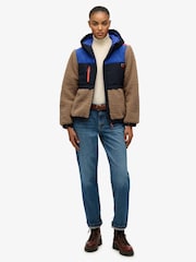 Superdry Grey Hooded Fleece Jacket - Image 5 of 8