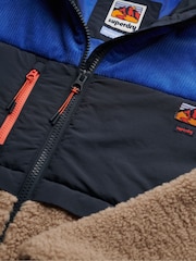Superdry Grey Hooded Fleece Jacket - Image 8 of 8