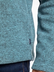 Weird Fish Blue Newport Quarter  Zip Ribbed Fleece - Image 5 of 7