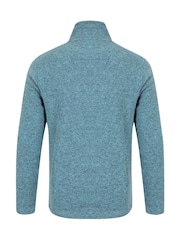 Weird Fish Blue Newport Quarter  Zip Ribbed Fleece - Image 7 of 7