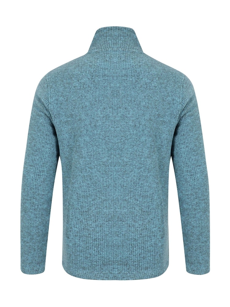 Weird Fish Blue Newport Quarter Zip Ribbed Fleece - Image 7 of 7 Weird Fish Blue Newport Quarter Zip Ribbed Fleece - Image 7 of 7