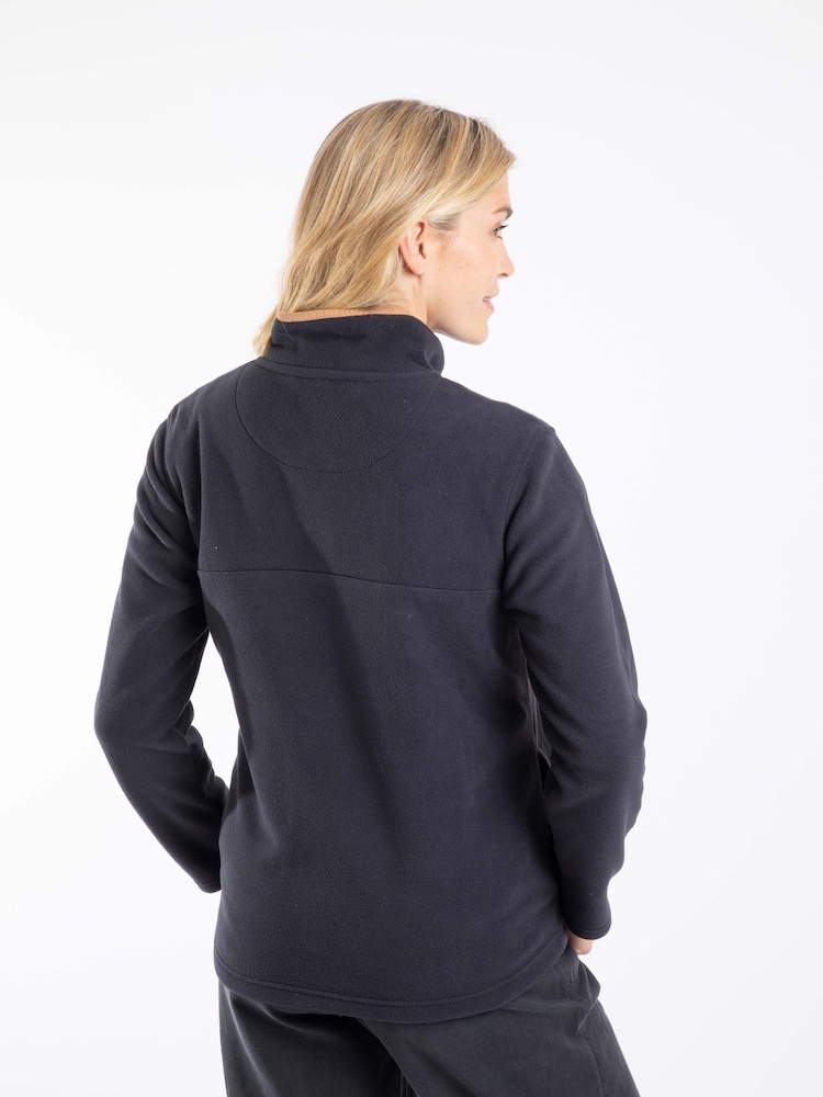 Weird Fish Blue Harriet Funnel Neck Microfleece Jumper - Image 2 of 8