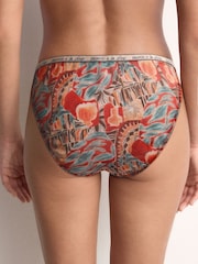 Red Print Mesh Tanga Knickers - Image 3 of 6