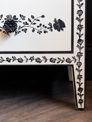 Rockett St George Ivory and Black Rose Noir Chest of Drawers - Image 11 of 11