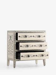 Rockett St George Ivory and Black Rose Noir Chest of Drawers - Image 3 of 11