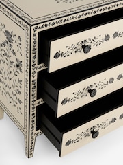 Rockett St George Ivory and Black Rose Noir Chest of Drawers - Image 6 of 11