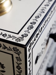 Rockett St George Ivory and Black Rose Noir Chest of Drawers - Image 8 of 11
