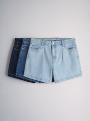The Set 3 Pack Denim Shorts Light Blue/Mid Blue/Dark Blue - Image 1 of 11