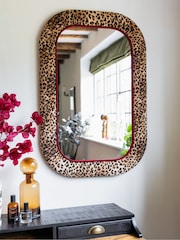 Rockett St George Leopard Love Velvet Starlet Mirror - Image 1 of 4