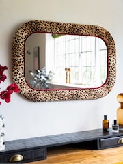 Rockett St George Leopard Love Velvet Starlet Mirror - Image 2 of 4