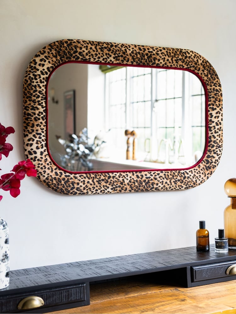 Rockett St George Leopard Love Velvet Starlet Mirror - Image 2 of 4 Rockett St George Leopard Love Velvet Starlet Mirror - Image 2 of 4