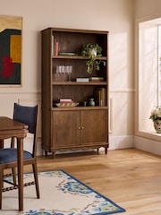 Nina Campbell Dark Oak Parker Bookcase Shelving - Image 2 of 10