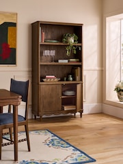 Nina Campbell Dark Oak Parker Bookcase Shelving - Image 3 of 10