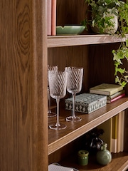 Nina Campbell Dark Oak Parker Bookcase Shelving - Image 4 of 10