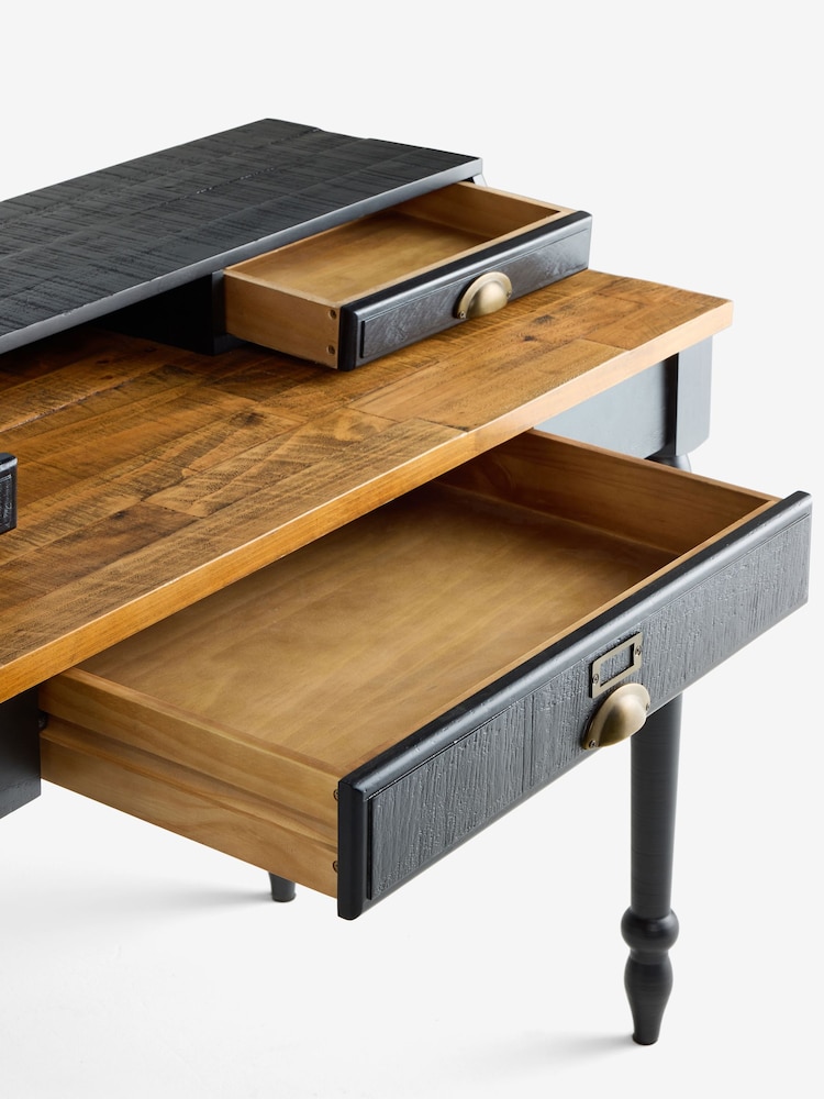 Rockett St George Black Apothecary Style Desk - Image 10 of 10 Rockett St George Black Apothecary Style Desk - Image 10 of 10