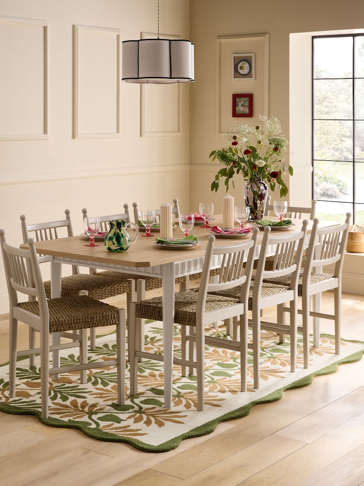 Nina Campbell Putty Willis Extending 6 to 8 Dining Table - Image 2 of 9