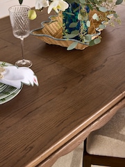 Nina Campbell Dark Oak Aubin 6 To 8 Seater Extending Dining Table - Image 2 of 9