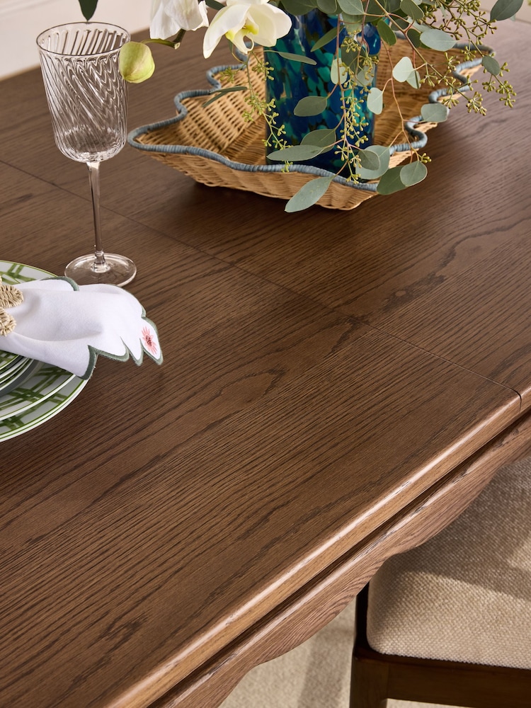 Nina Campbell Dark Oak Aubin 6 To 8 Seater Extending Dining Table - Image 2 of 9 Nina Campbell Dark Oak Aubin 6 To 8 Seater Extending Dining Table - Image 2 of 9