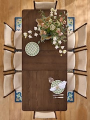 Nina Campbell Dark Oak Aubin 6 To 8 Seater Extending Dining Table - Image 6 of 9