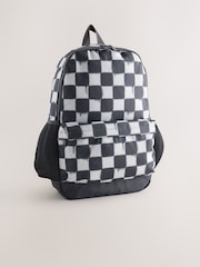 Monochrome Checkerboard Printed Backpack - Image 1 of 5