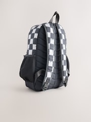 Monochrome Checkerboard Printed Backpack - Image 2 of 5