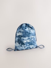 藍色/灰色迷彩 - Drawcord Bag - 圖片 1，共 5