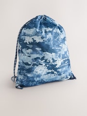 藍色/灰色迷彩 - Drawcord Bag - 圖片 2，共 5