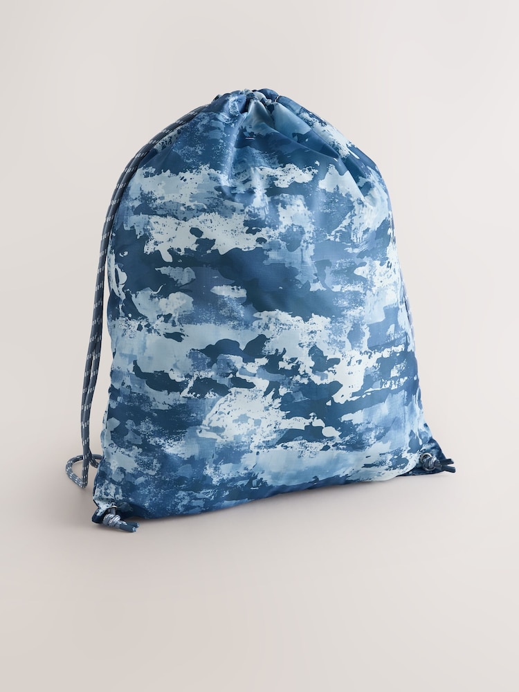 藍色/灰色迷彩 - Drawcord Bag - 圖片 2，共 5