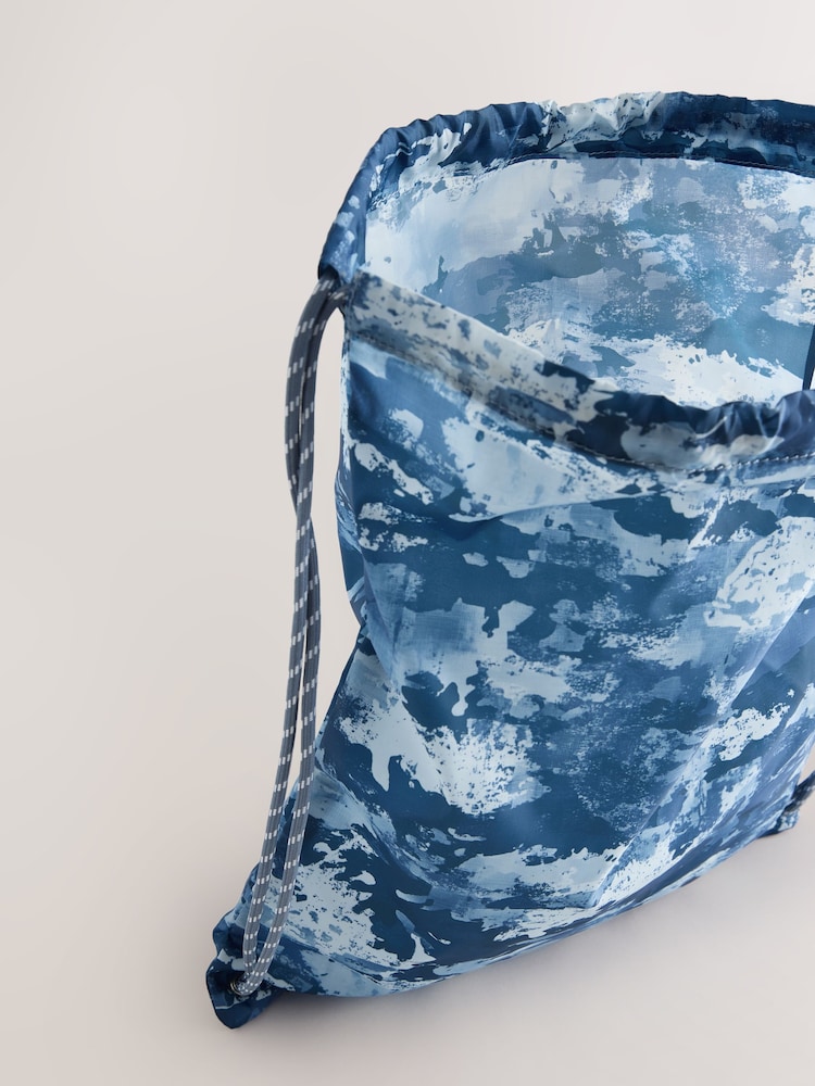 藍色/灰色迷彩 - Drawcord Bag - 圖片 5，共 5