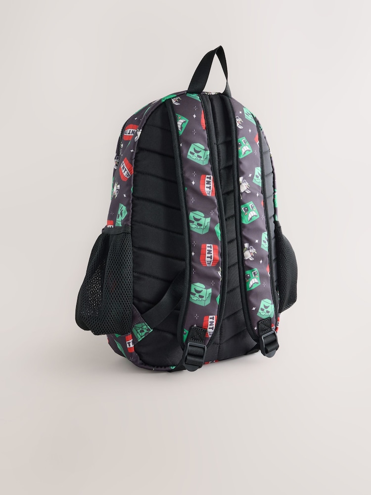 Noir - Sac à dos Minecraft - Image 2 de 5 Noir - Sac à dos Minecraft - Image 2 de 5
